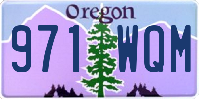 OR license plate 971WQM