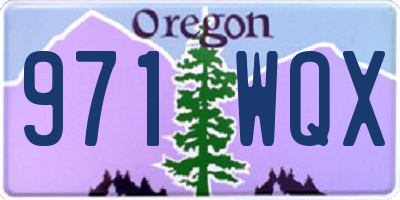 OR license plate 971WQX