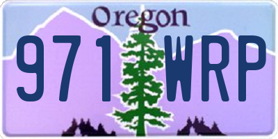 OR license plate 971WRP