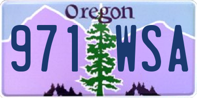 OR license plate 971WSA