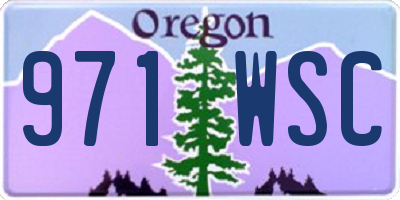 OR license plate 971WSC