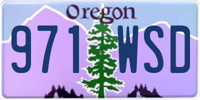 OR license plate 971WSD