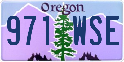 OR license plate 971WSE