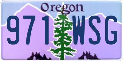 OR license plate 971WSG