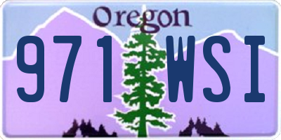 OR license plate 971WSI