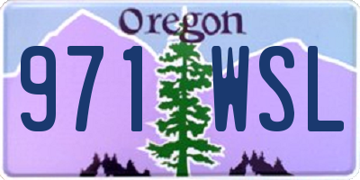 OR license plate 971WSL