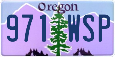 OR license plate 971WSP