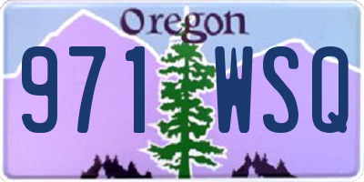 OR license plate 971WSQ