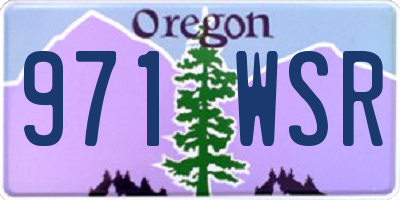 OR license plate 971WSR