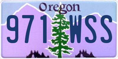 OR license plate 971WSS