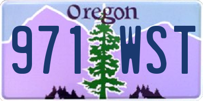 OR license plate 971WST