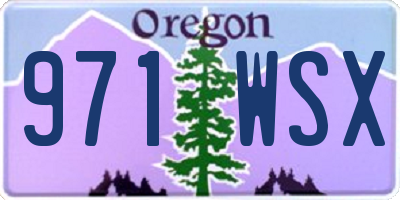 OR license plate 971WSX