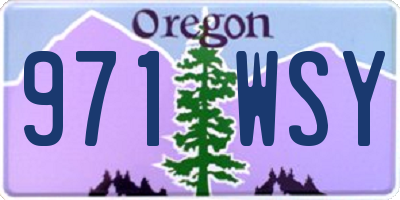 OR license plate 971WSY