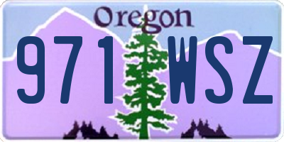 OR license plate 971WSZ