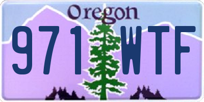 OR license plate 971WTF