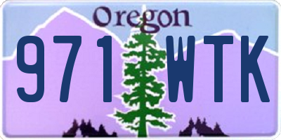 OR license plate 971WTK