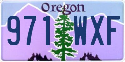 OR license plate 971WXF
