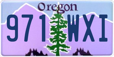 OR license plate 971WXI