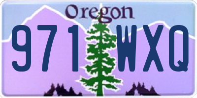 OR license plate 971WXQ