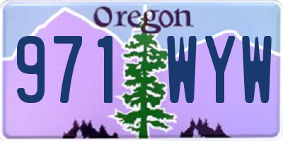 OR license plate 971WYW