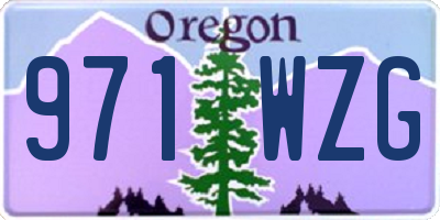 OR license plate 971WZG