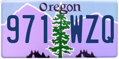 OR license plate 971WZQ