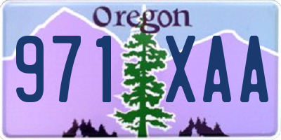 OR license plate 971XAA