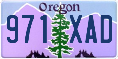 OR license plate 971XAD