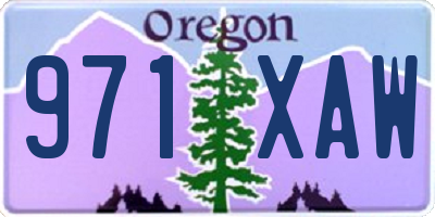 OR license plate 971XAW