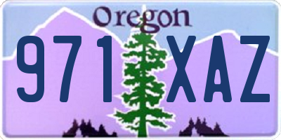 OR license plate 971XAZ