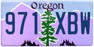 OR license plate 971XBW