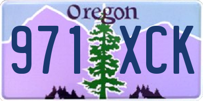 OR license plate 971XCK