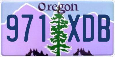 OR license plate 971XDB