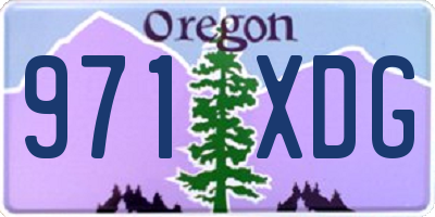 OR license plate 971XDG