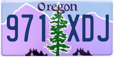 OR license plate 971XDJ