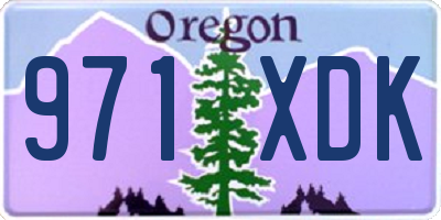 OR license plate 971XDK
