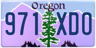 OR license plate 971XDO