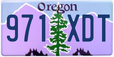 OR license plate 971XDT