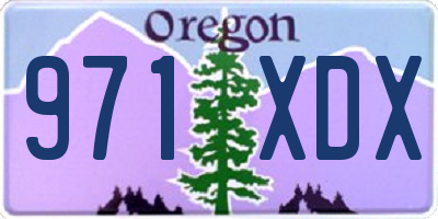 OR license plate 971XDX