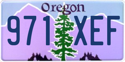 OR license plate 971XEF
