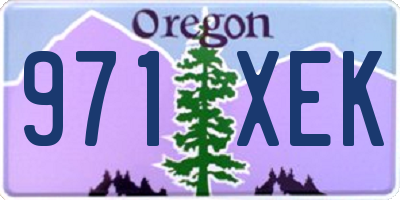 OR license plate 971XEK