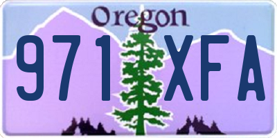 OR license plate 971XFA