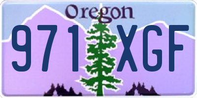 OR license plate 971XGF