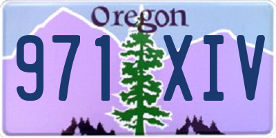 OR license plate 971XIV