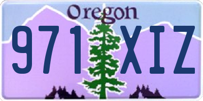 OR license plate 971XIZ
