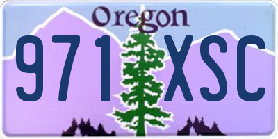 OR license plate 971XSC