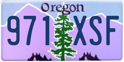 OR license plate 971XSF