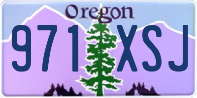 OR license plate 971XSJ