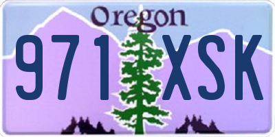 OR license plate 971XSK