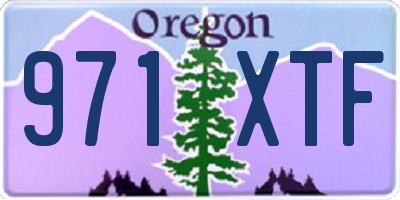 OR license plate 971XTF